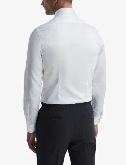 Reiss Remote Slim-fit Cotton Shirt -Selfridges Store R04080307 WHITE ALT03