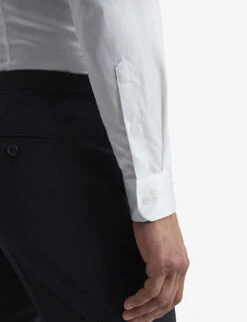 Reiss Remote Slim-fit Cotton Shirt -Selfridges Store R04080307 WHITE ALT04