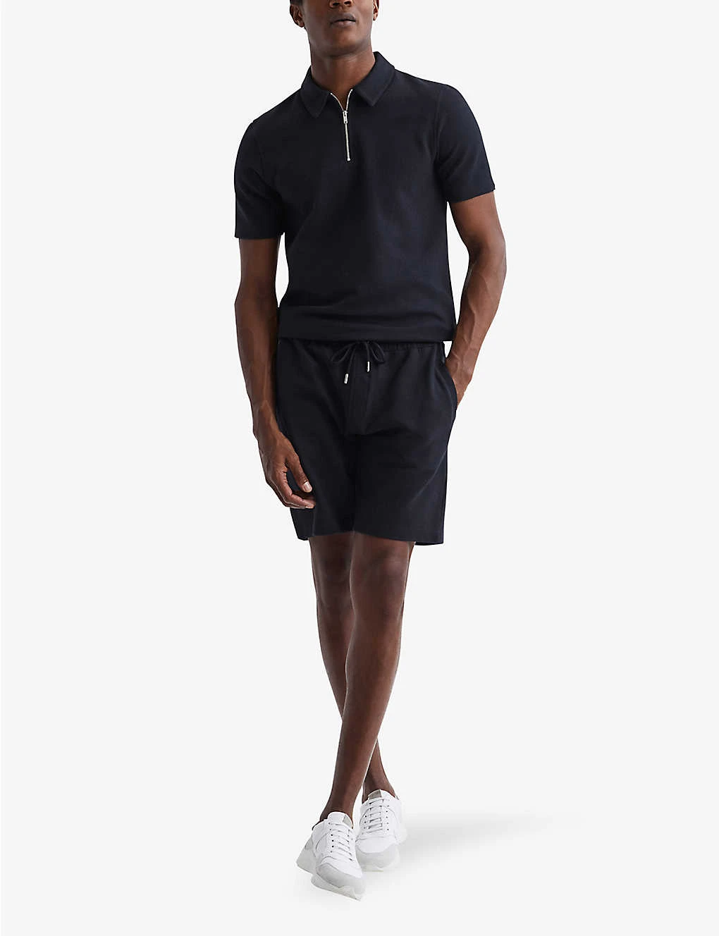 Reiss Robin Drawstring Waffle Cotton-blend Shorts 2 Reiss Robin Drawstring Waffle Cotton-blend Shorts - Image 2