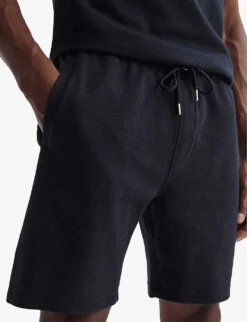 Reiss Robin Drawstring Waffle Cotton-blend Shorts 10 Reiss Robin Drawstring Waffle Cotton-blend Shorts -Selfridges Store R04080313 NAVY ALT04
