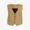 AllSaints Deri Lyn Recycled Polyester-lined Woven Waistcoat