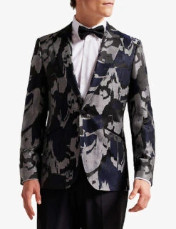 Ted Baker Diegan Single-breasted Woven Evening Jacket -Selfridges Store R04081030 BLACK ALT02