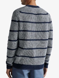 Ted Baker Angio Striped Cotton-blend Jumper 5 Ted Baker Angio Striped Cotton-blend Jumper -Selfridges Store R04081056 BLUE ALT02