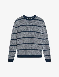Ted Baker Angio Striped Cotton-blend Jumper