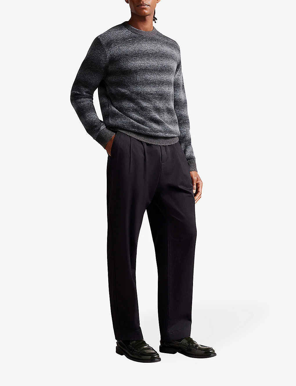 Ted Baker Abulti Striped Stretch-knit Jumper 2 Ted Baker Abulti Striped Stretch-knit Jumper - Image 2