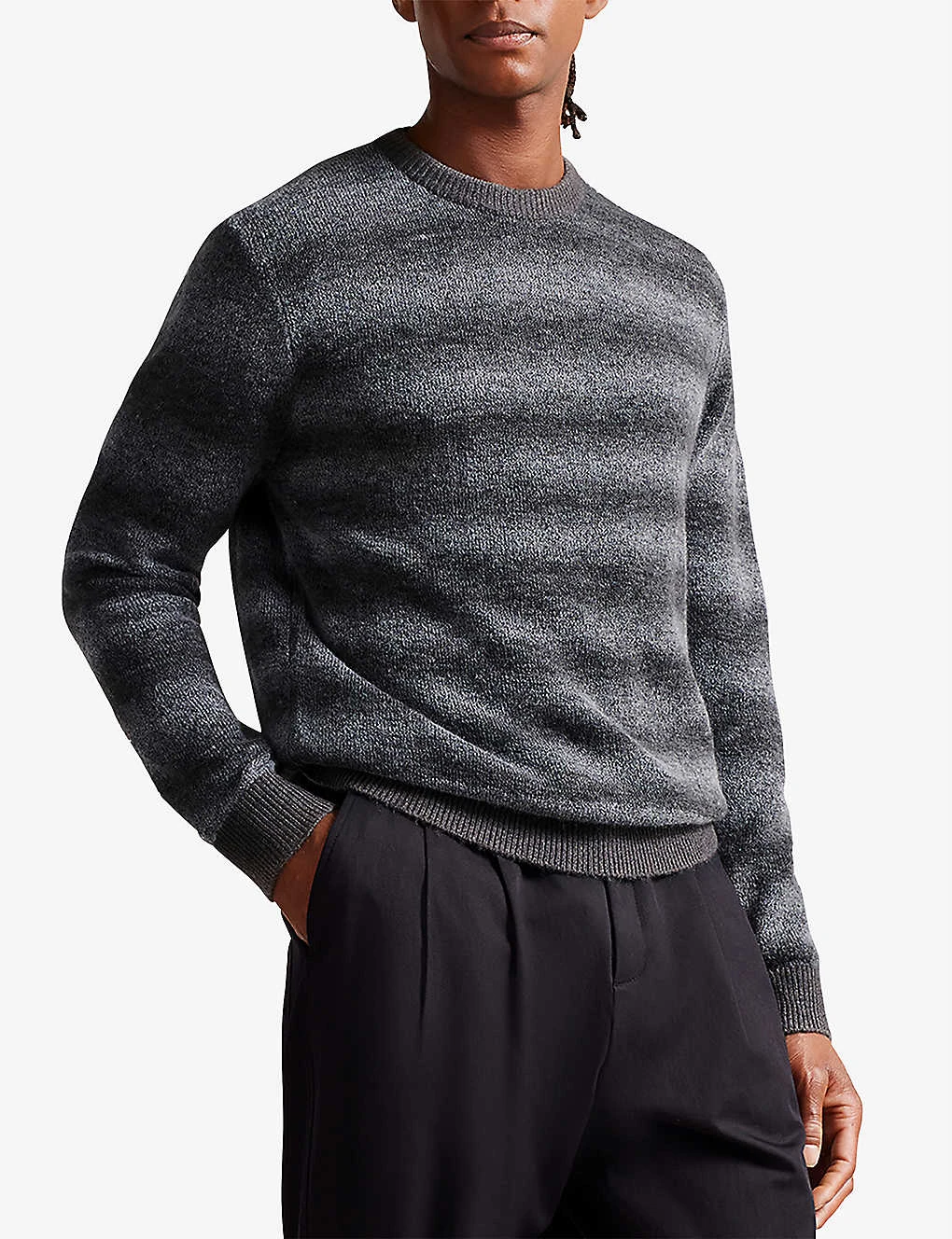 Ted Baker Abulti Striped Stretch-knit Jumper 3 Ted Baker Abulti Striped Stretch-knit Jumper - Image 3