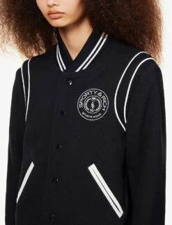 Connecticut Logo-embroidered Wool-blend Varsity Jacket -Selfridges Store R04081061 NAVYWHITE ALT04