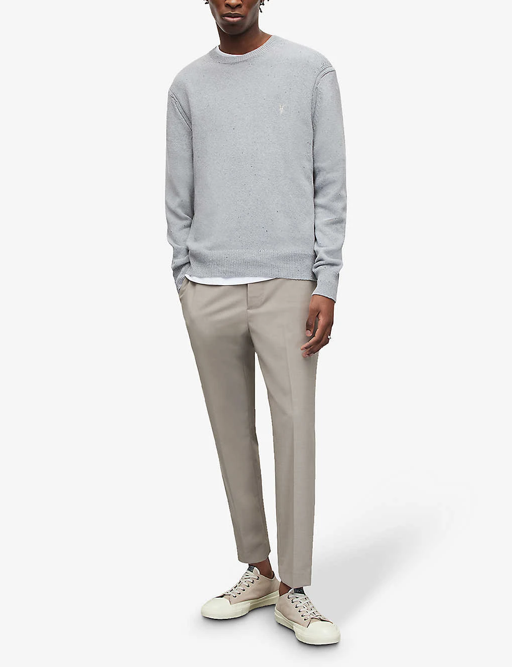 AllSaints Brice Logo-embroidered Recycled Cotton-blend Jumper 2 AllSaints Brice Logo-embroidered Recycled Cotton-blend Jumper - Image 2