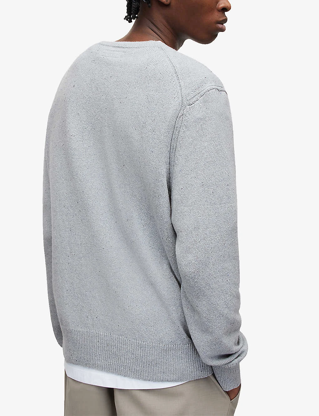 AllSaints Brice Logo-embroidered Recycled Cotton-blend Jumper 4 AllSaints Brice Logo-embroidered Recycled Cotton-blend Jumper - Image 4