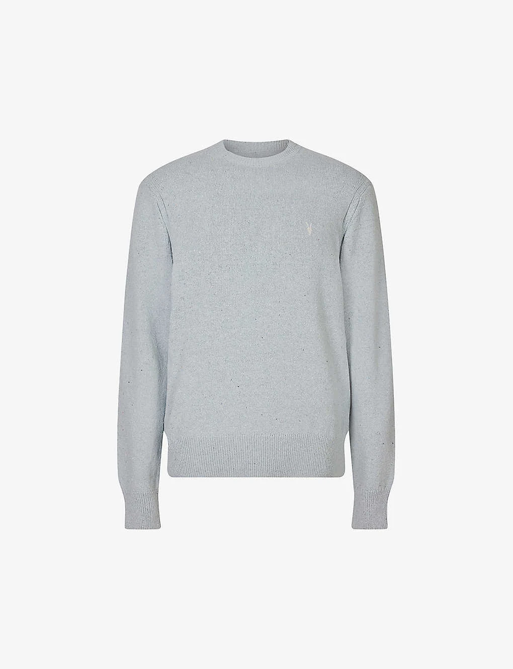 AllSaints Brice Logo-embroidered Recycled Cotton-blend Jumper 1 AllSaints Brice Logo-embroidered Recycled Cotton-blend Jumper