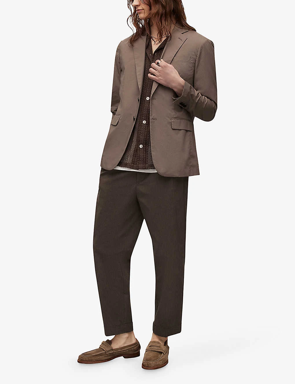 AllSaints Canta Single-breasted Regular-fit Cotton Blazer 2 AllSaints Canta Single-breasted Regular-fit Cotton Blazer - Image 2