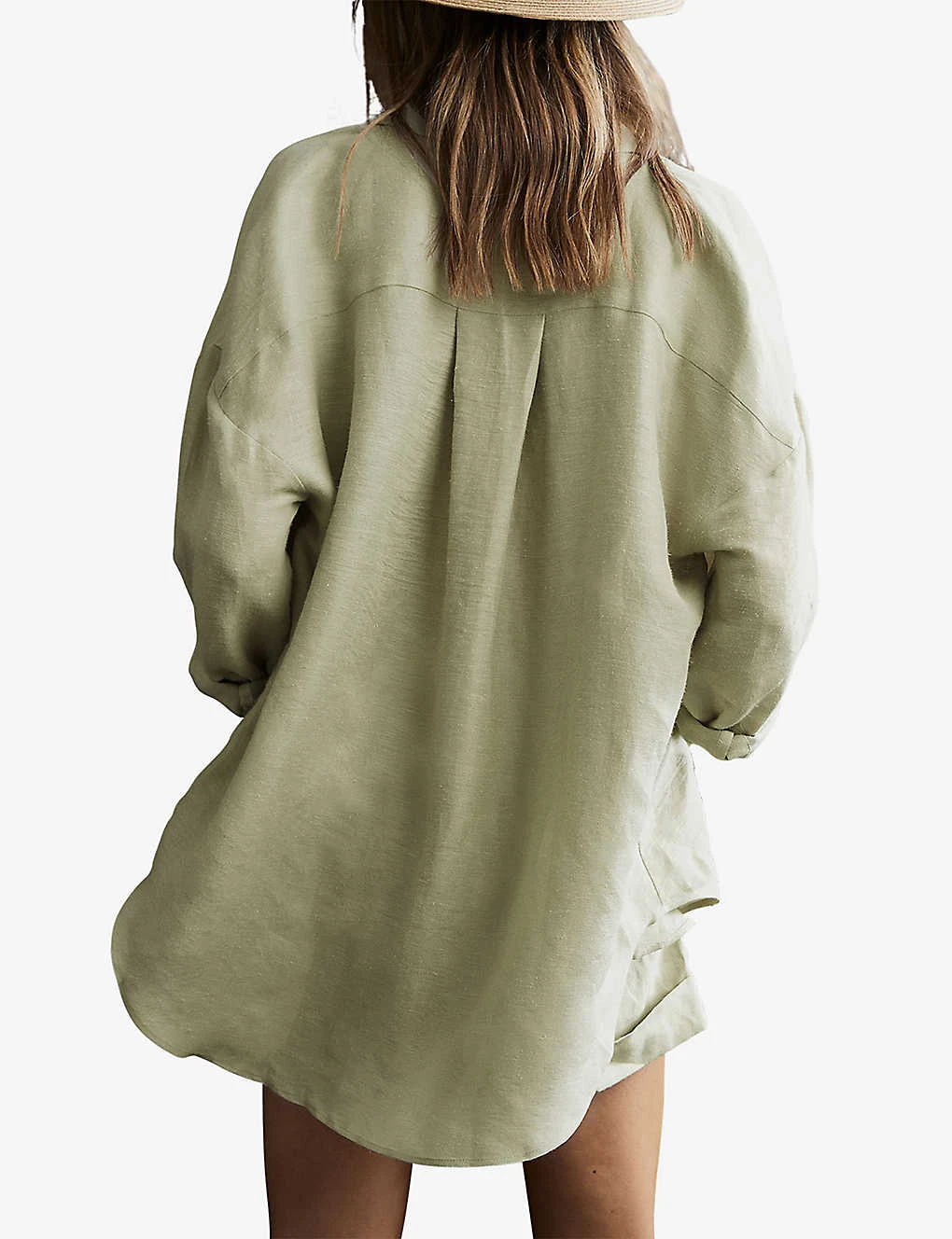 Reiss Ellis Long-sleeved Oversized Linen-blend Shirt 4 Reiss Ellis Long-sleeved Oversized Linen-blend Shirt - Image 4