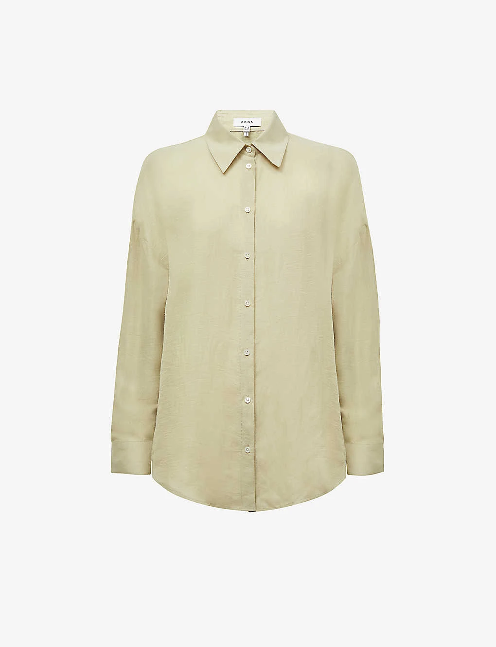 Reiss Ellis Long-sleeved Oversized Linen-blend Shirt 1 Reiss Ellis Long-sleeved Oversized Linen-blend Shirt