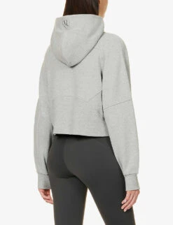 Lululemon Scuba Brand-embroidered Cotton-blend Hoody -Selfridges Store R04082430 HEATHEREDCOREMEDGREY ALT03