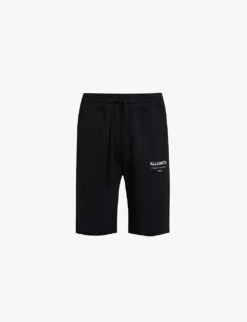 AllSaints Underground Logo-print Organic-cotton Shorts
