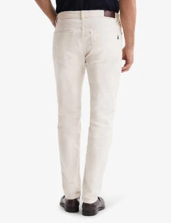 Reiss Santorini Slim-fit Tapered-leg Stretch-cotton Jeans -Selfridges Store R04086982 ECRU ALT03