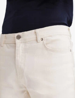 Reiss Santorini Slim-fit Tapered-leg Stretch-cotton Jeans -Selfridges Store R04086982 ECRU ALT04