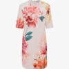 Reiss Tory Floral-print Stretch-woven Mini Shift Dress
