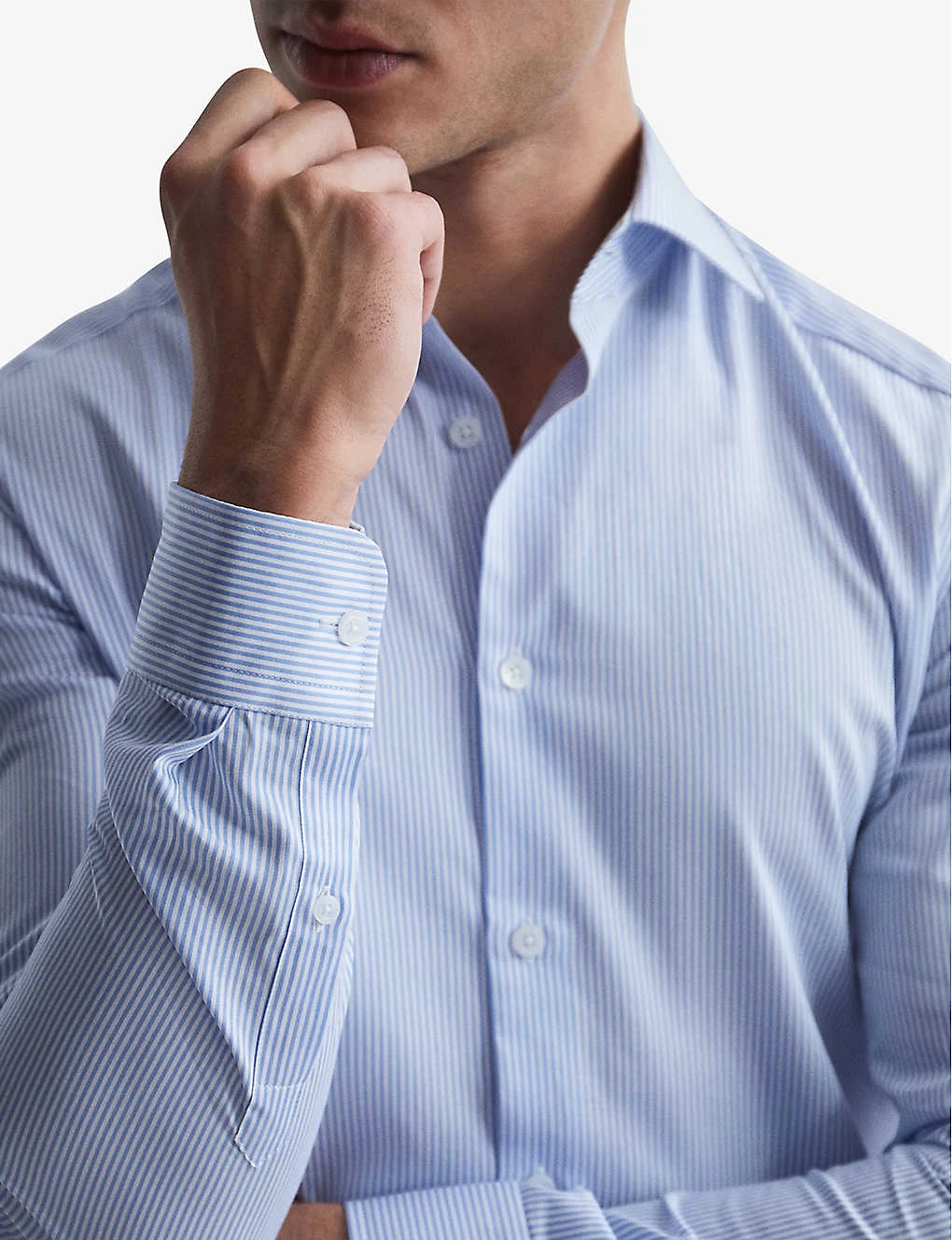 Reiss Remote Bengal Striped Cotton Shirt 5 Reiss Remote Bengal Striped Cotton Shirt - Image 5