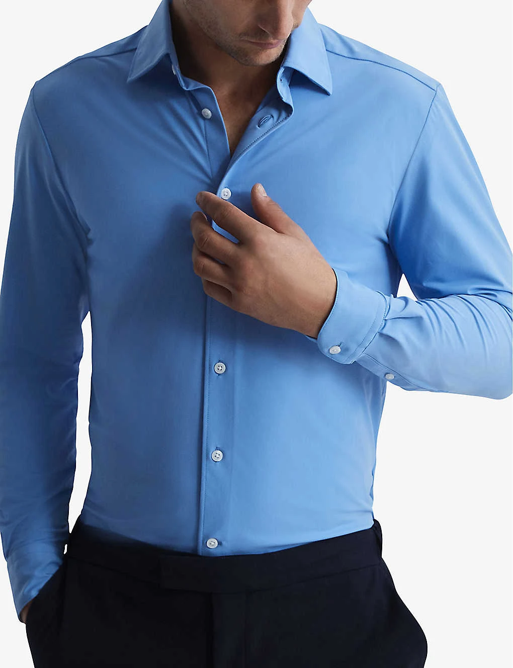 Reiss Voyager Slim-fit Stretch-woven Travel Shirt 3 Reiss Voyager Slim-fit Stretch-woven Travel Shirt - Image 3