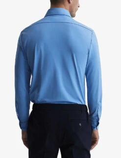 Reiss Voyager Slim-fit Stretch-woven Travel Shirt 8 Reiss Voyager Slim-fit Stretch-woven Travel Shirt -Selfridges Store R04087028 SOFTBLUE ALT03