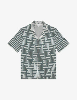 Reiss Milo Abstract-print Woven Shirt
