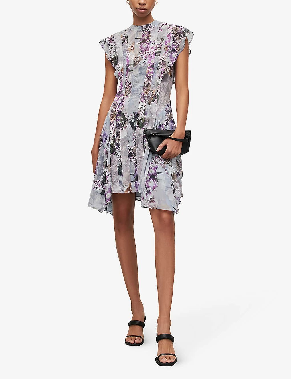 AllSaints Lucia Floral-print Recycled-polyester Mini Dress 2 AllSaints Lucia Floral-print Recycled-polyester Mini Dress - Image 2