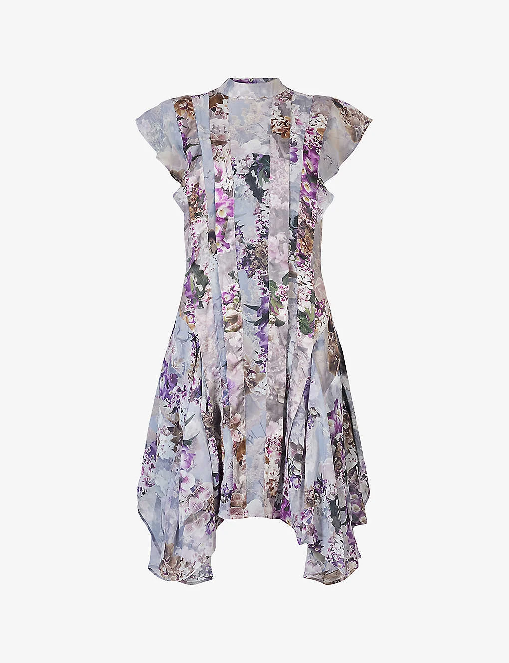 AllSaints Lucia Floral-print Recycled-polyester Mini Dress 1 AllSaints Lucia Floral-print Recycled-polyester Mini Dress