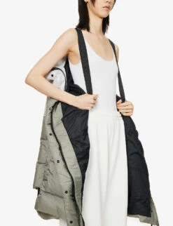 Canada Goose Byward Regeneration Funnel-neck Shell-down Jacket -Selfridges Store R04088851 LIGHTGREY ALT04