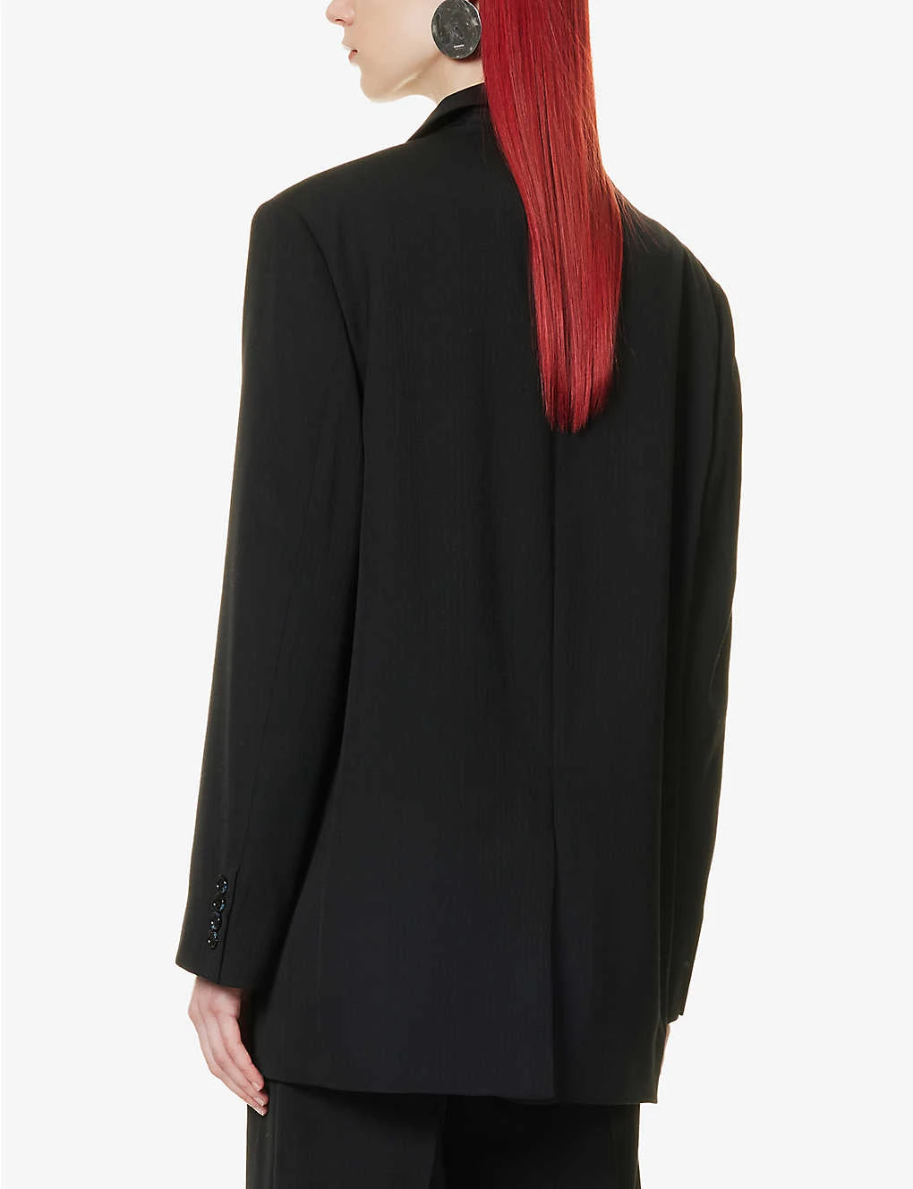 Acne Studios Juylie Single-breasted Padded-shoulders Woven Blazer 4 Acne Studios Juylie Single-breasted Padded-shoulders Woven Blazer - Image 4