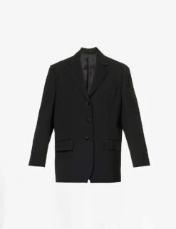 Acne Studios Juylie Single-breasted Padded-shoulders Woven Blazer