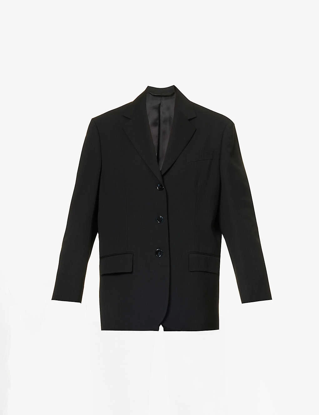 Acne Studios Juylie Single-breasted Padded-shoulders Woven Blazer 1 Acne Studios Juylie Single-breasted Padded-shoulders Woven Blazer