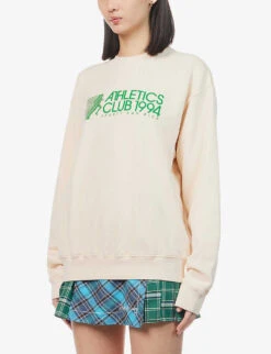 Athletics Club Graphic-print Cotton Sweatshirt -Selfridges Store R04090241 CREAMGRASS ALT02