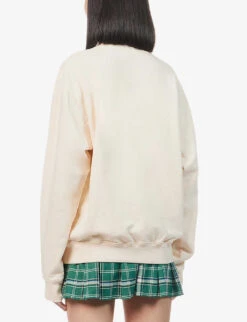 Athletics Club Graphic-print Cotton Sweatshirt -Selfridges Store R04090241 CREAMGRASS ALT03