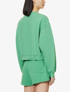 Regal Logo-print Cotton-jersey Sweatshirt 8 Regal Logo-print Cotton-jersey Sweatshirt -Selfridges Store R04090257 VERDEWHITE ALT03