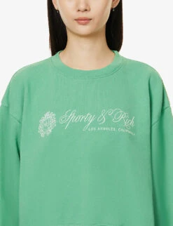 Regal Logo-print Cotton-jersey Sweatshirt 9 Regal Logo-print Cotton-jersey Sweatshirt -Selfridges Store R04090257 VERDEWHITE ALT04