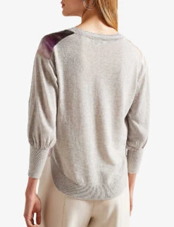 Ted Baker Beatric Floral-print Woven Jumper -Selfridges Store R04090492 LTGREEN ALT03