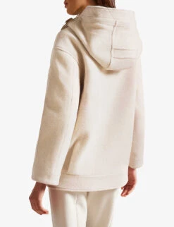 Ted Baker Dennia Oversized-fit Detachable-hood Wool Parka 5 Ted Baker Dennia Oversized-fit Detachable-hood Wool Parka -Selfridges Store R04090639 IVORY ALT02