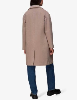 Whistles Wide Collar Relaxed-fit Wool Blend Coat -Selfridges Store R04091440 BROWN ALT03