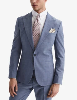 Reiss Wish Slim-fit Stretch Wool-blend Blazer -Selfridges Store R04091597 SOFTBLUE ALT02
