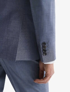 Reiss Wish Slim-fit Stretch Wool-blend Blazer -Selfridges Store R04091597 SOFTBLUE ALT05