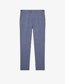 Reiss Wish Slim-fit Mid-rise Stretch Wool-blend Trousers