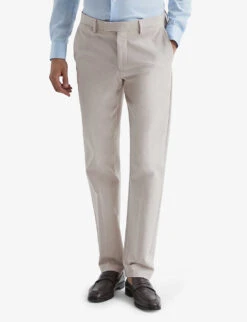 Reiss Eastbury Slim-fit Straight-leg Stretch-cotton Chinos -Selfridges Store R04091602 STONE ALT02
