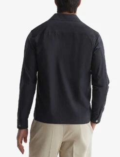 Reiss Patch-pocket Slim-cut Leather Jacket -Selfridges Store R04091610 BLACK ALT03