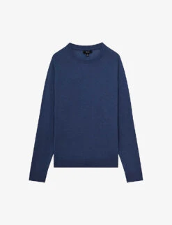 Reiss Tinto Fine-knit Wool And Silk-blend Jumper
