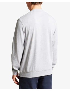 Ted Baker Sonics Logo-embroidered Stretch-jersey Sweatshirt -Selfridges Store R04093059 GREYMARL ALT03