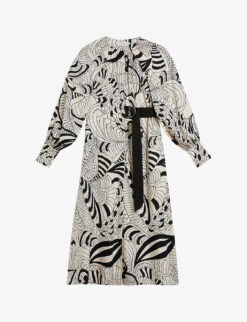 Ted Baker Draped Woven Midi Dress
