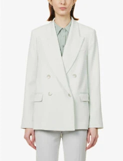 Joseph Jaden Double-breasted Stretch-woven Blazer 7 Joseph Jaden Double-breasted Stretch-woven Blazer -Selfridges Store R04095069 PUTTY ALT02