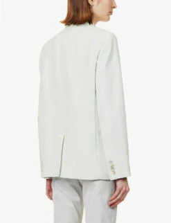 Joseph Jaden Double-breasted Stretch-woven Blazer 8 Joseph Jaden Double-breasted Stretch-woven Blazer -Selfridges Store R04095069 PUTTY ALT03