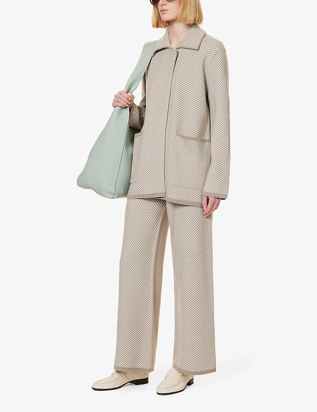 Joseph Striped Knitted Merino Wool Knitted Trousers 2 Joseph Striped Knitted Merino Wool Knitted Trousers - Image 2